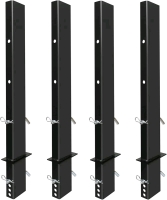 SALUINOKI 4Pack 30 inch Adjustable C Channel Pipe Stake for Flatbed Trailer, Hauler, Gooseneck Trailer Accessories, Side Rails