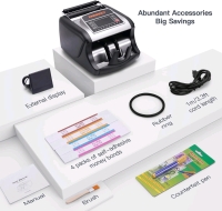 New ENGiNDOT Bill Counter with UV/MG/IR/DBL/HLF/CHN/DD Image Counterfeit Detection, Large LED Display for Bill Counter | Retails Over $120!