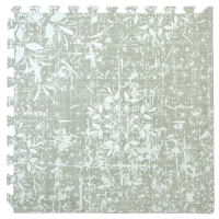 New 9pc Puzzle Foam Floor Mats with Distressed Design - 25" x 0.5" x 25" ea
