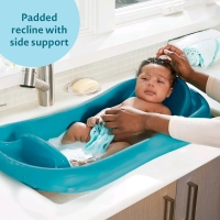 New The First Years Newborn to Toddler Baby Bath Tub - Convertible 3-in-1 with Removable Sling - Ages 0 to 24 Months - Teal | Retails Over $50