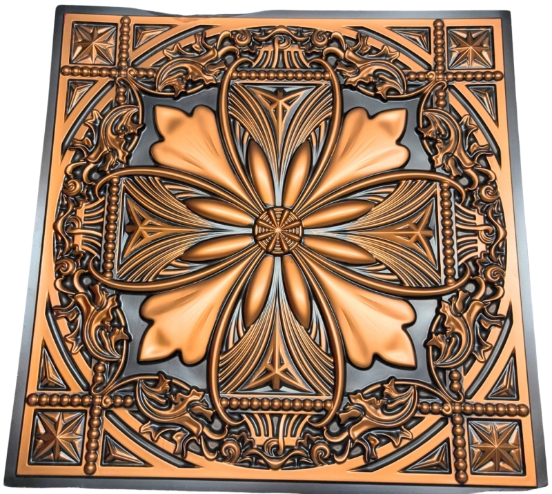 25 New Helena Antique Copper Glue Up/Drop In Decorative Panels - 23.75" &times; 23.75"