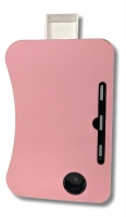Pink Folding Lap Table with Cup Holder & Drawer - 15.5" x 23.5" x 10.4" Tall