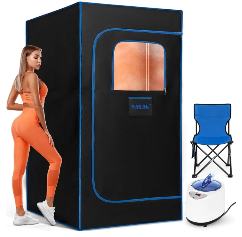 New: Xvcak Portable Steam Sauna - 2.6&rsquo; x 2.6&rsquo; x 5.9&rsquo; - Retails for 250$