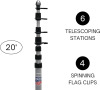 New - 20ft Flagpole-To-Go Telescopic Flagpole . Ultimate Tailgater Kit . Retail $125 - 2