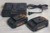 New - WorX 20V MAX Power Share Lithium ION Batteries w/Dual Port Charger