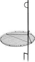 New - Blue Sky Outdoor Living 24" Swing Away Outdoor Bonfire Grill with Stake, Portable Steel Fire Pit Grill with Swing-Arm, Black