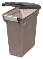 As-New IRIS USA Premium Airtight Pet Food Storage Container - Holds Up to 42 Pounds : Smoke, Black | 13" &times; 17.75 &times; 20" Tall