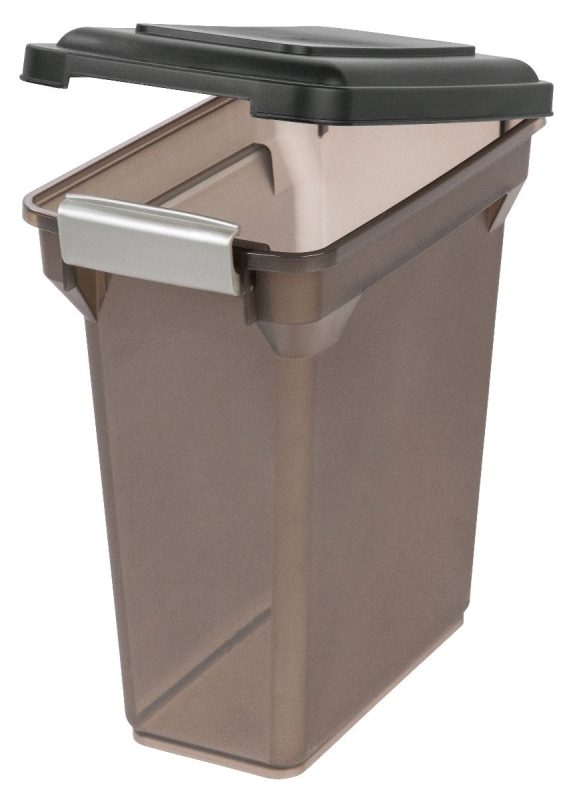 As-New IRIS USA Premium Airtight Pet Food Storage Container - Holds Up to 42 Pounds : Smoke, Black | 13" &times; 17.75 &times; 20" Tall
