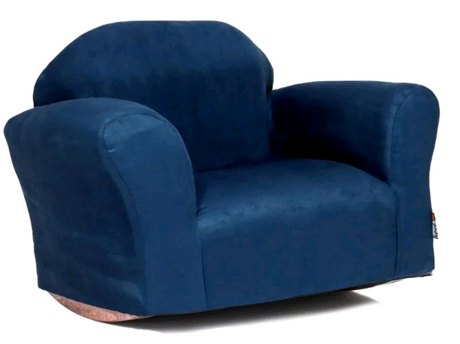 New In Box | Keet Kids Tiny Blue Fabric Rocking Chair / Arm Chair | * Retails $ 139.99 *