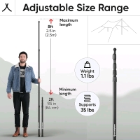 New Pair of GreenElephant LockPro Tent Poles - Comes Included w/ Carrying String Bag