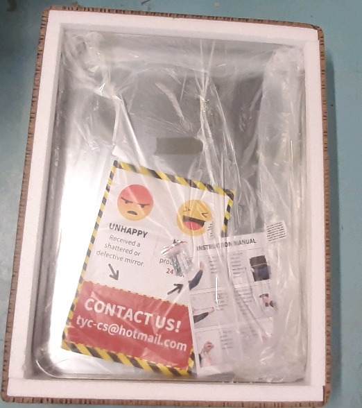 New in Box Wall Mountable Mirror w/ Installation Pieces - 29&frac12;"x22"