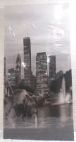 New Black & White City Park Skyline Picture Canvas - 39&frac12;"x20"
