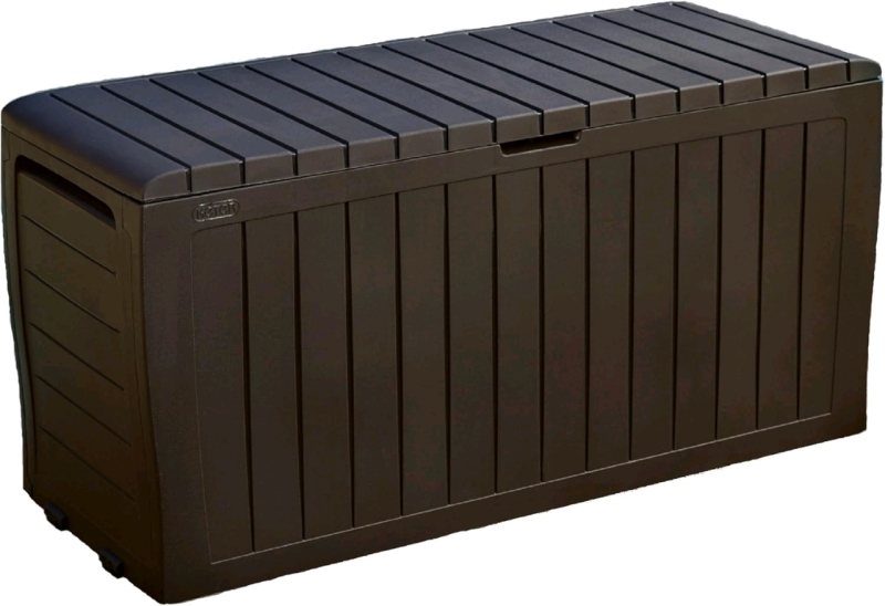 New in Box KETER Marvel Plus 71 Gallon Resin Outdoor Patio Storage Box | Retails Over $50