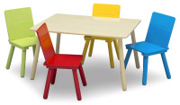 New | Delta Children 4 Chair & Table Set for 3+ Years and Up