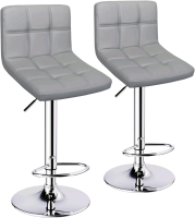 New - ERGOSEAT Adjustable Swivel Bar Stools , Set of 2 . Armless Adjustable Swivel Barstools with Back . Some Assembly Required , Retail $230