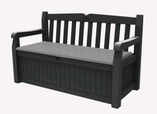 As New | Keter 265L Hard Plastic Storage Bench | * Retails $279 *