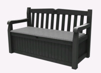 As New | Keter 265L Hard Plastic Storage Bench | * Retails $279 *