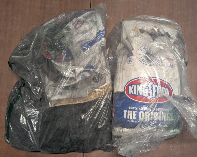 2 As New: Bags of Charcoal Briquettes - Both Bags Have Leaked - Each Bag Was Originally 16lb