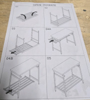 As New | Metal Folding Table W/ Bottom Rack