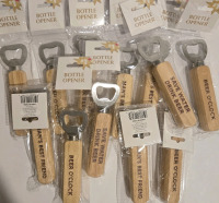 12 New | Bottle Openers W/ Wooden Handle 4" Long