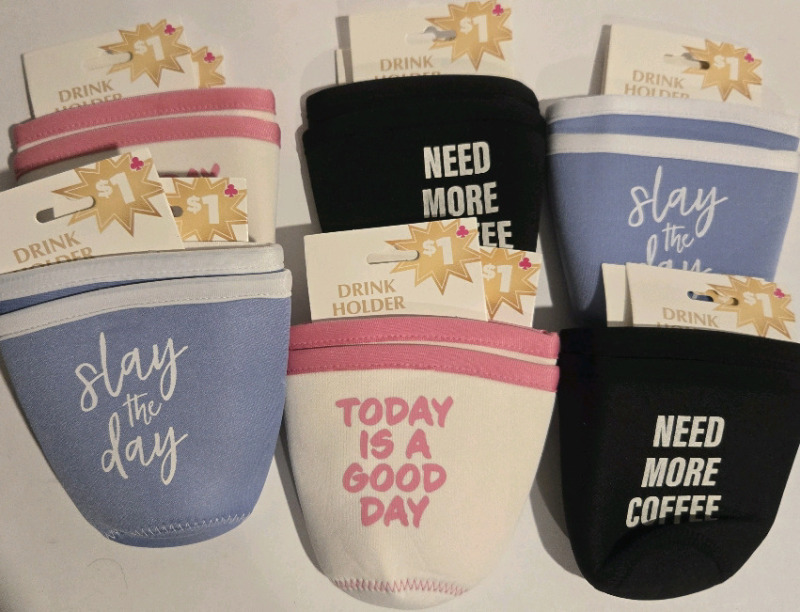 12 New | Drink Holders " Need More Coffee, Today Is a Good Day & Slay The Day "