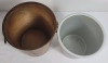 Vintage MCM Teak Ice Bucket with Tongs . Measures 9.5" tall . - 4