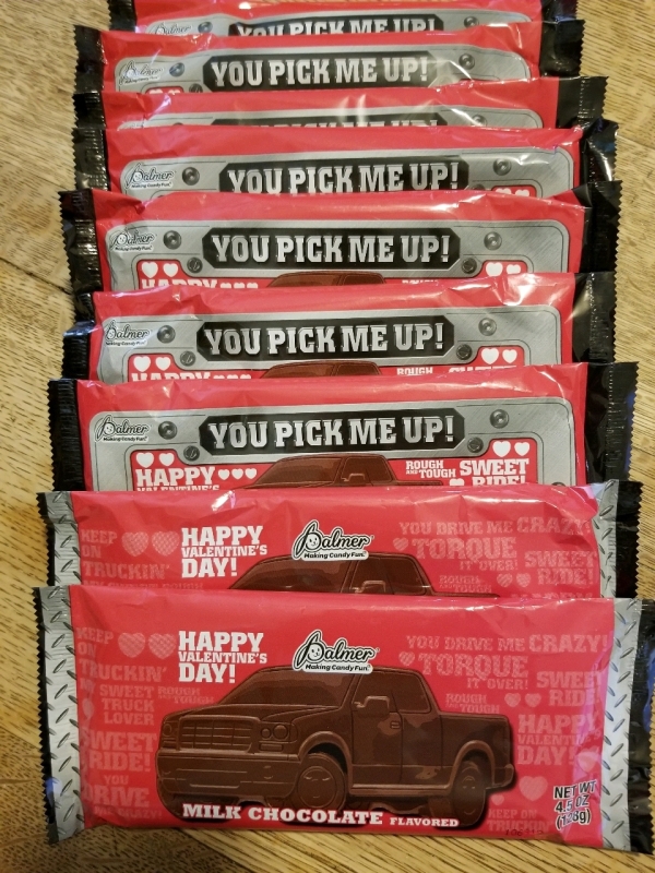 9 Palmer chocolate pick up trucks
