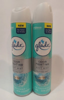 2 New | 8oz Cans of Glade Odor Fighting Air Freshener Sprays | Sky & Sea Salt