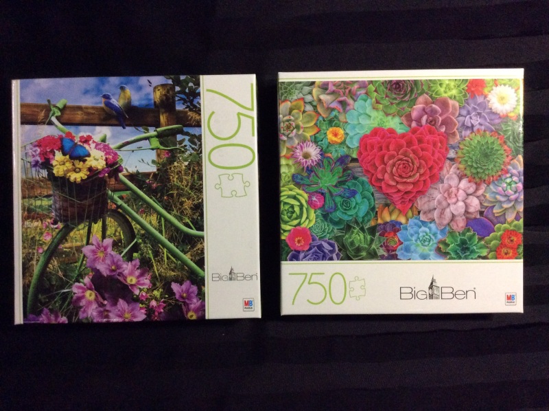 2 New BIG BEN Floral 750 pc Puzzles