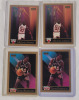 1990 Skybox NBA Basketball Michael Jordan &times;2 & David Robinson &times;2 Trading Card Singles . Four (4) Trading Cards