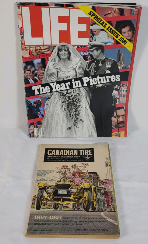Vintage 1967 Canadian Tire Spring & Summer Catalog & 1982 LIFE The Year in Pictures Magazine