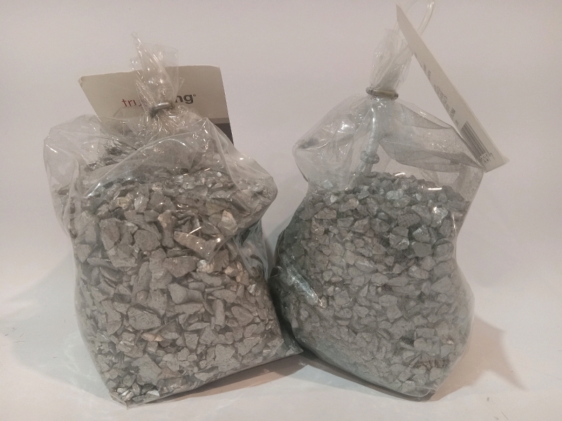 2lbs New | Decorative Silver Glass Gems | Perfect for Vases and Pots