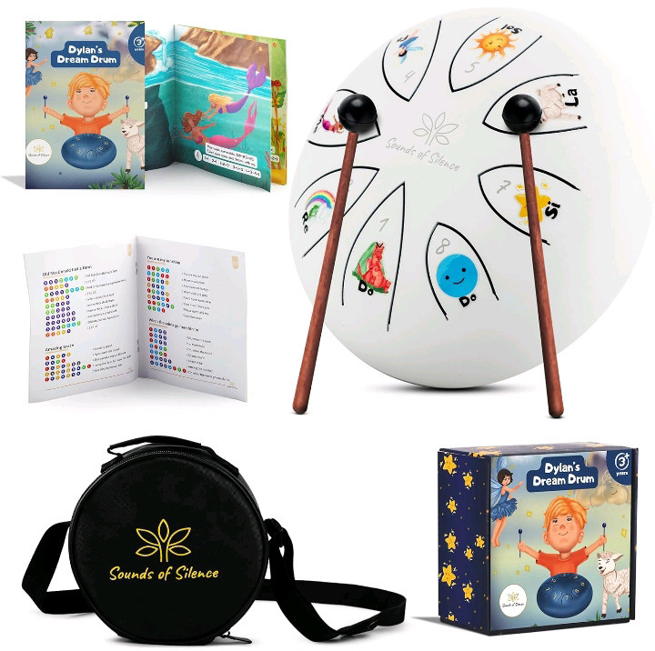 As New | Sounds of Silence Tounge Drum w/ Dylans Dream Drum Story Book