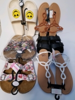 6 pairs of assorted New Bobbie Brooks sandals Ladies size Large (9-10)