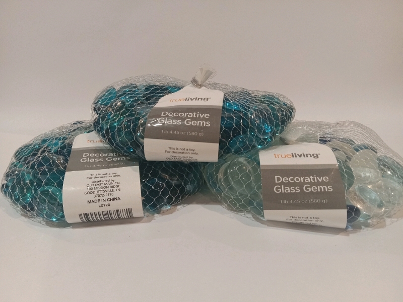 3lbs New | Decorative Glass Gems | Perfect for Vases and Pots
