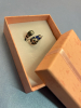 925 Sterling Silver Ocean Turtle Ring Bypass Open Ring Adjustable Blue Enamel - 5