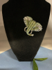 Green Rhinestone Elephant Brooch Statement with Intricate Design Detailing Approximately 1.8 x 2.5 Inch Glows Under UV - 3