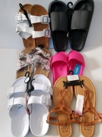 6 pairs of assorted New Bobbie Brooks sandals Ladies size small (5-6)