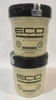 2 New | 473mL Eco Style Professional Styling Gel | Black Castor & Flaxseed Oil- Water Based- For All Hair Types