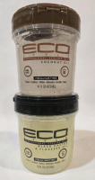 2 New | 473mL Eco Style Professional Styling Gel | Black Castor & Flaxseed Oil & Coconut Oil- Water Based- For All Hair Types