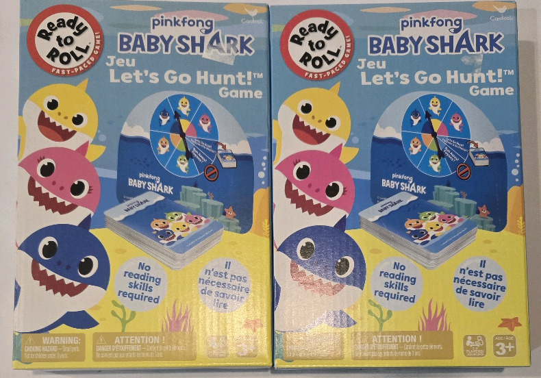 2 New | Pink Fong Baby Shark-Let's Go Hunt Game- | 2-4 Players Ages 3+