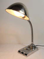 Vintage Gooseneck Art Deco Style Desk Lamp . Test Working , Bulb Included