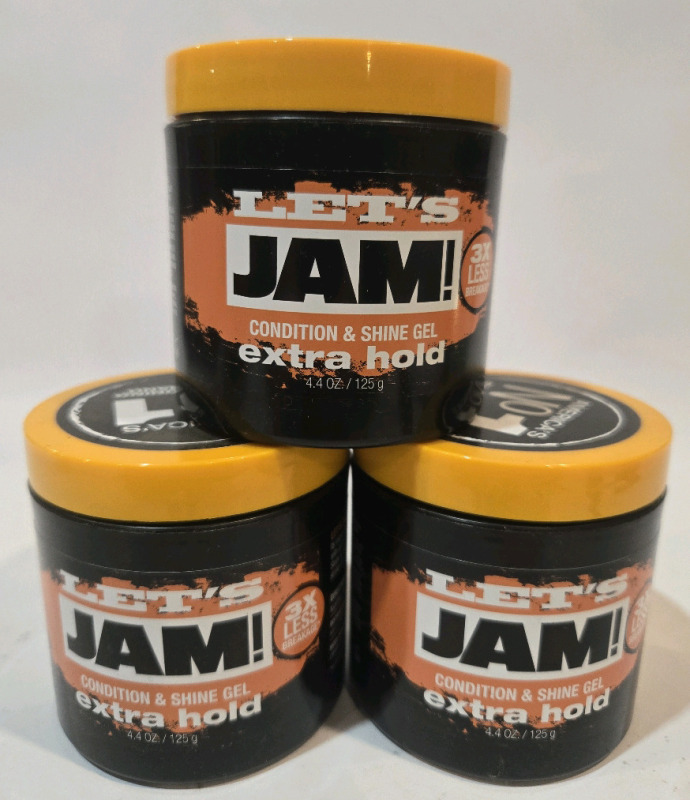 3 New | 125g Let's Jam Shining & Conditioning Gel Extra Hold by Soft Sheen Carson for Unisex