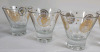 Vintage MCM 8pc. E-Z Serve Cocktail Set - Cocktail Shaker & 6 Low Ball Glasses w/Gold Liberty Head $20 Coin Detail . Includes Original Box . - 2