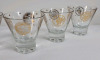 Vintage MCM 8pc. E-Z Serve Cocktail Set - Cocktail Shaker & 6 Low Ball Glasses w/Gold Liberty Head $20 Coin Detail . Includes Original Box . - 3