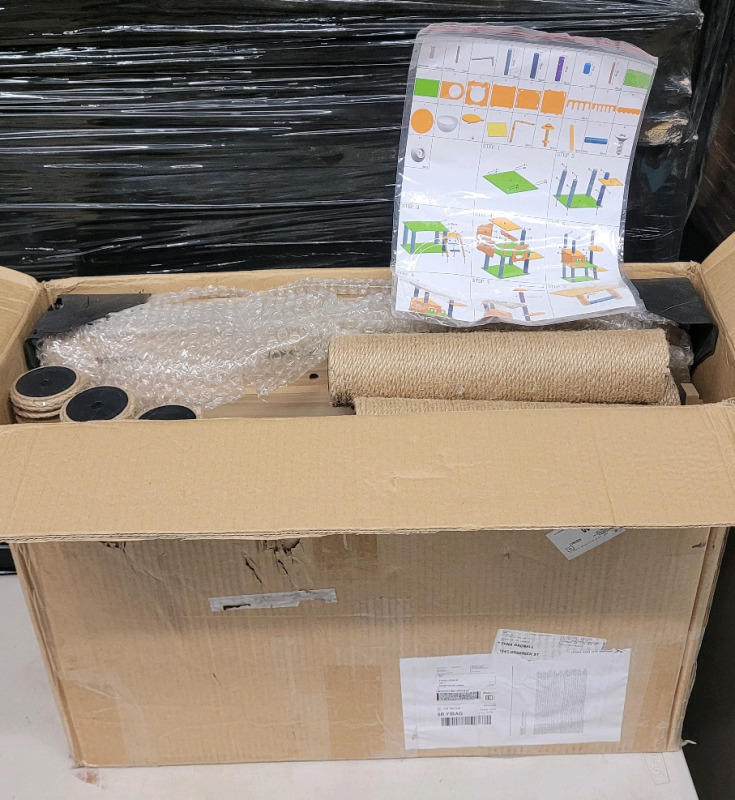 New - Cat Tree / Scratching Post . Appears Complete with Hardware & Instructions . Some Assembly Required