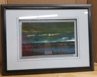 Vintage signed framed print 26" by 20" Sky Scene