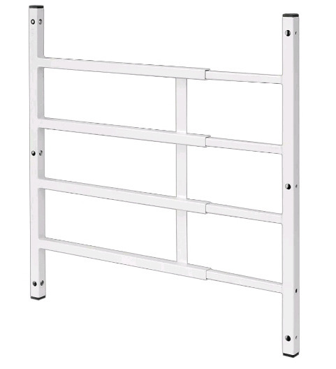 New | Prime-Line Fixed Window Guard 3 White Steel Bars