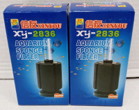 New In Box 2x XY-2836 Aquarium Sponge Filter