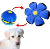 New | Blue Flying Saucer Dog Toy 9" Dia